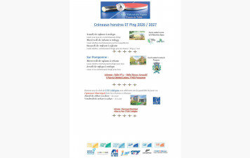 ⚠️🏓 Créneaux horaires 🏓⚠️