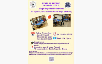 Stage TT de Reprise