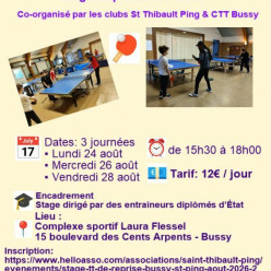 Stage TT de Reprise